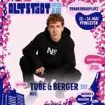 DJ NUS aus Köln/Bonn beim Altstadt Open Air in Bonn am 24.05.2026 von 17–19 Uhr vor dem DJ-Duo Tube&Berger. NUS spielt ein House, Melodic Techno, Deep und Progressive House Opening Set.